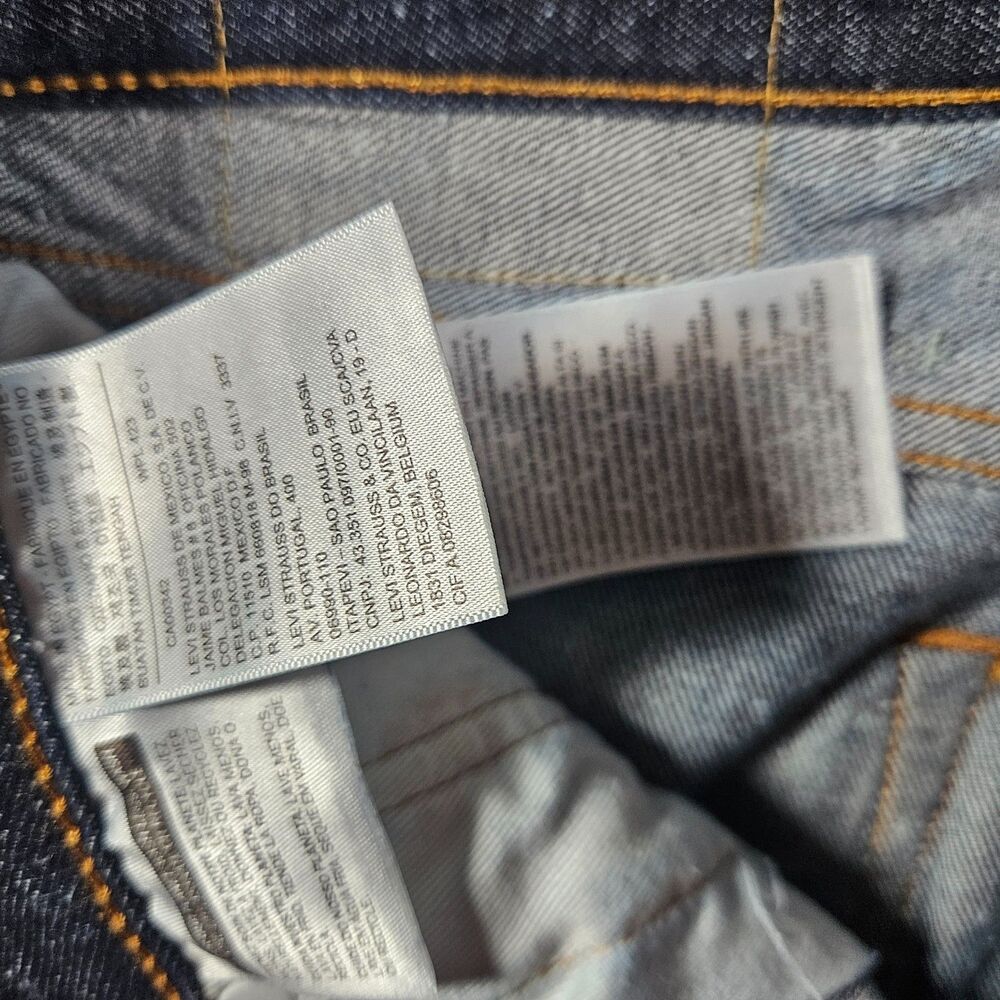 Levi’s 501 Jeans Men’s 36x34 Dark Blue Button Fly Classic Straight Denim